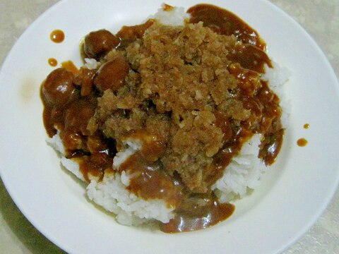 削り節粉としょうゆと大根おろしのカレー